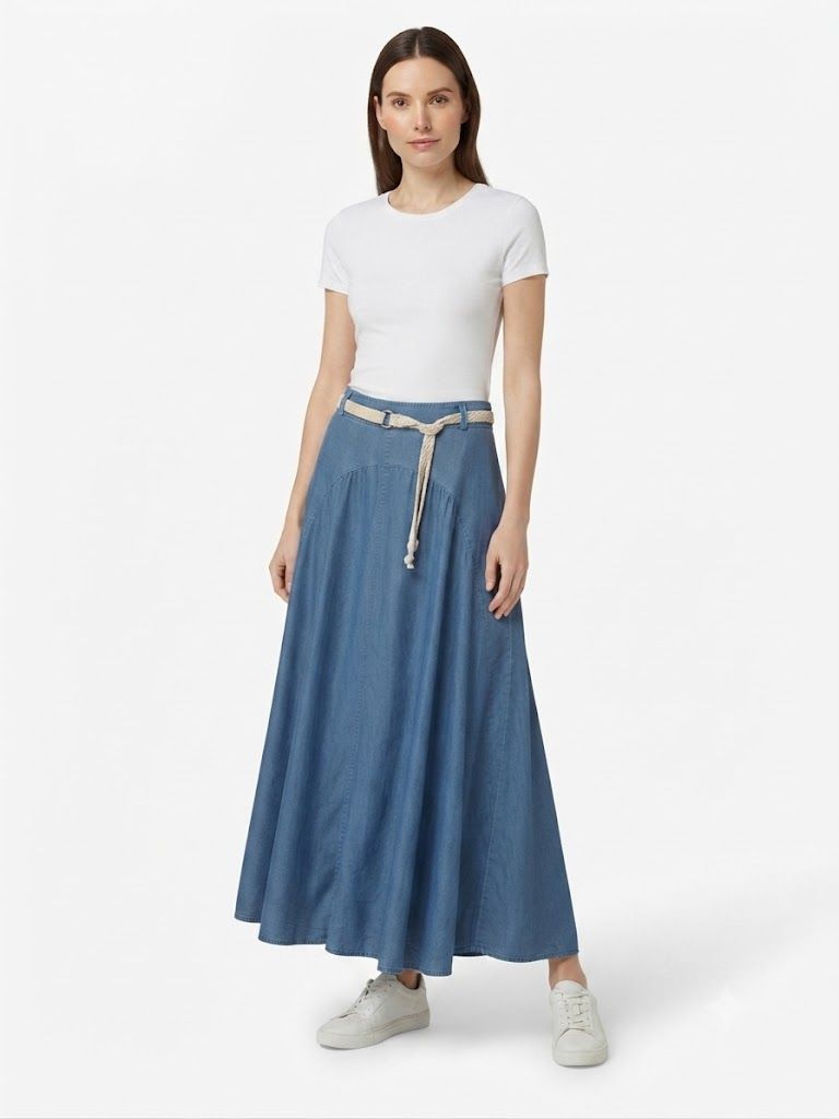 Maxi Jean Skirt